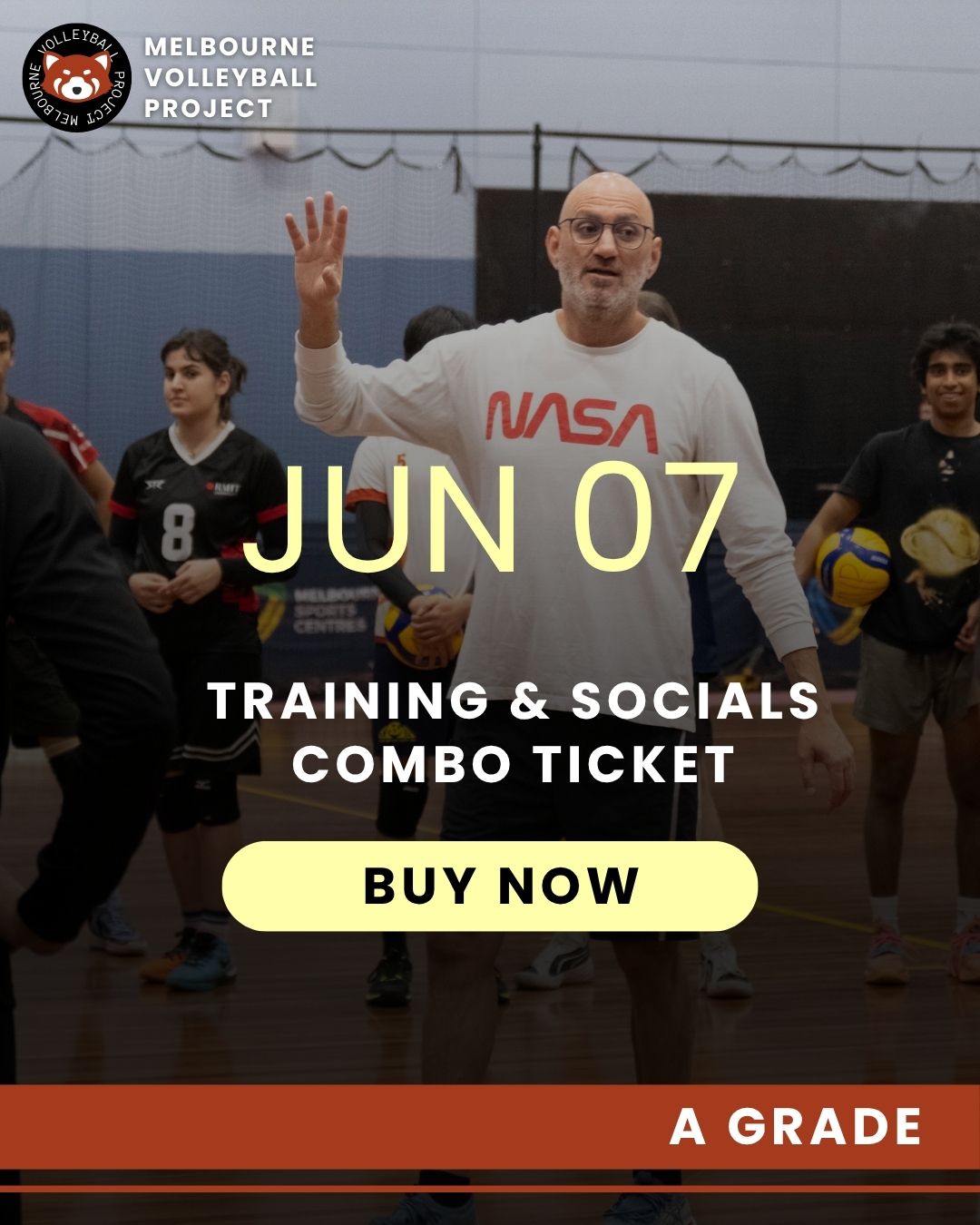 Jun 07 - A Grade Training & Socials Combo Ticket