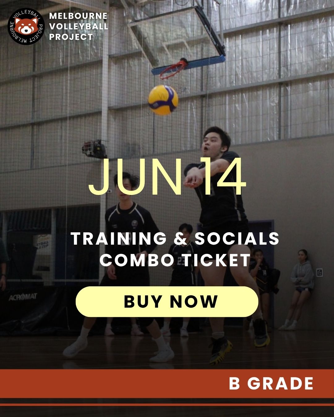 Jun 14 - B Grade Training & Socials Combo Ticket